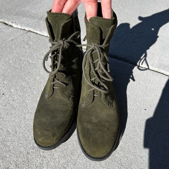 Franco Sarto Green Suede Boots - Picture 3 of 7